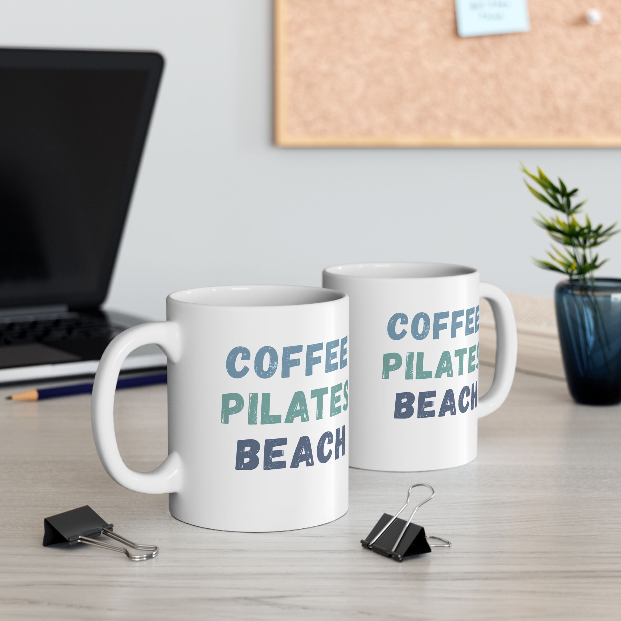 Pilates Coffee mug, Coffee Pilates Beach Mug | Ceramic Coffee Mug Gift for Pilates Lovers 11oz