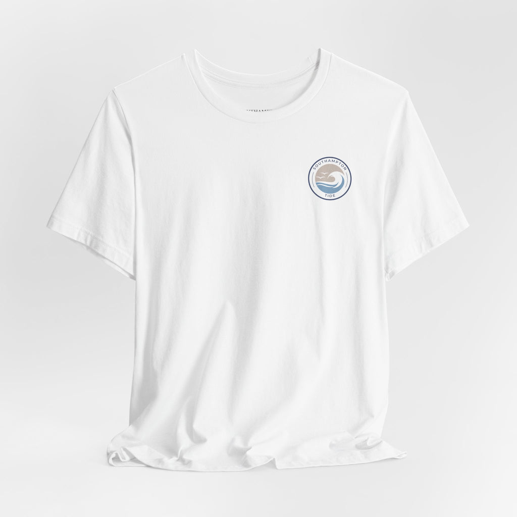 Southampton Tide Wave Logo T-Shirt | Coastal Surf Badge Tee