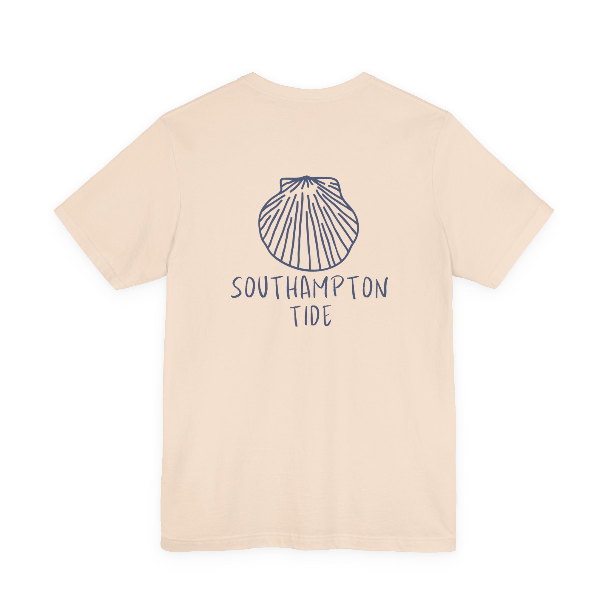 Scallop Shell Southampton Tide Wave Logo T-Shirt | Coastal Surf Badge Tee