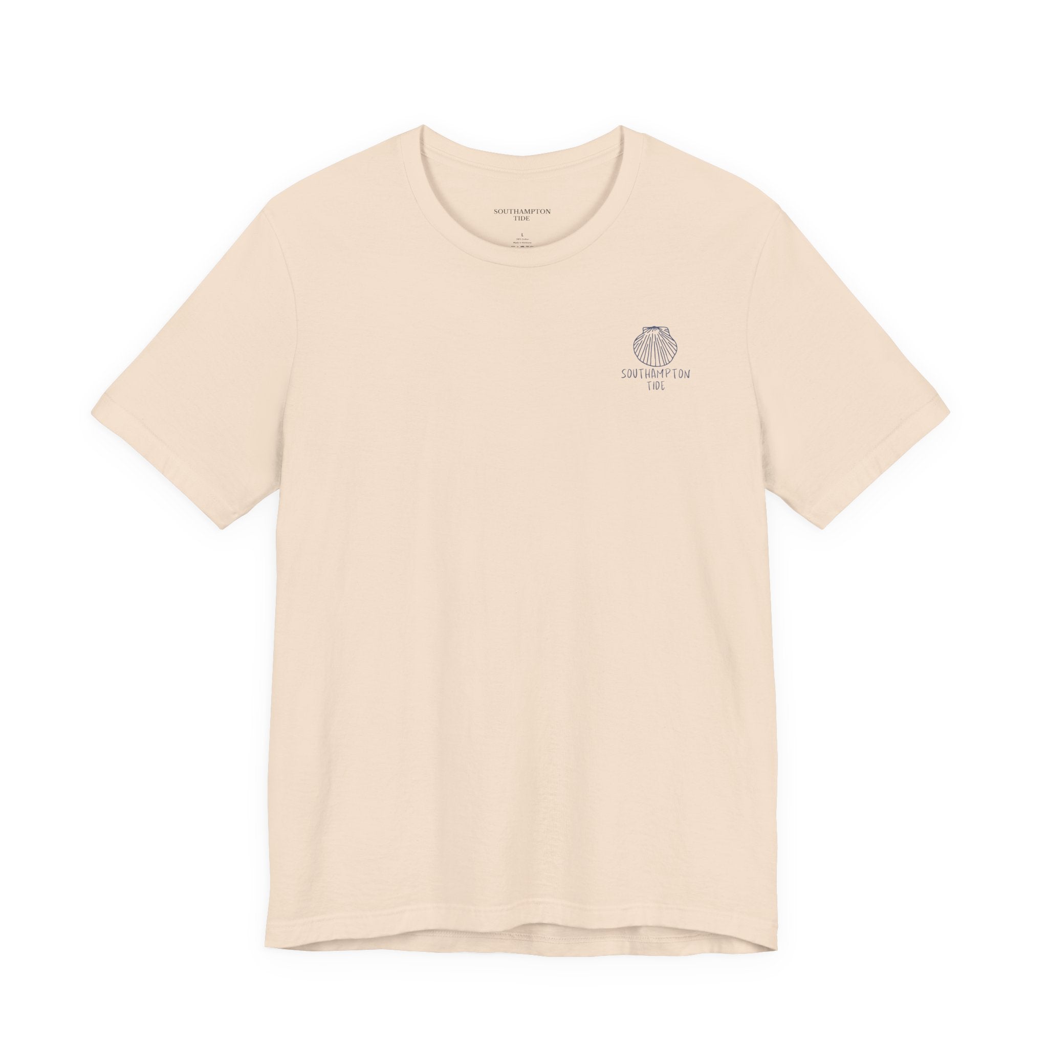 Scallop Shell Southampton Tide Wave Logo T-Shirt | Coastal Surf Badge Tee