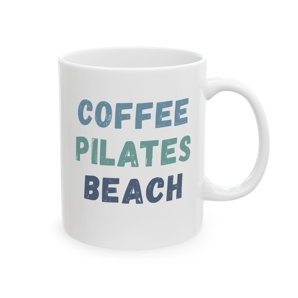 Pilates Coffee mug, Coffee Pilates Beach Mug | Ceramic Coffee Mug Gift for Pilates Lovers 11oz
