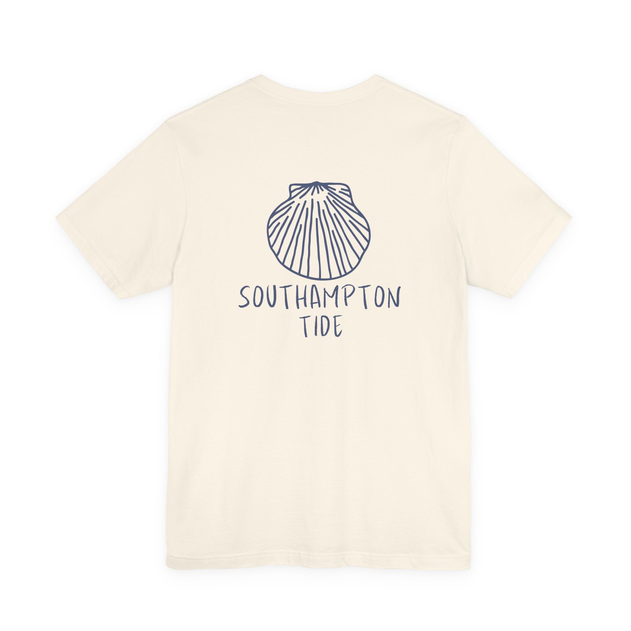 Scallop Shell Southampton Tide Wave Logo T-Shirt | Coastal Surf Badge Tee