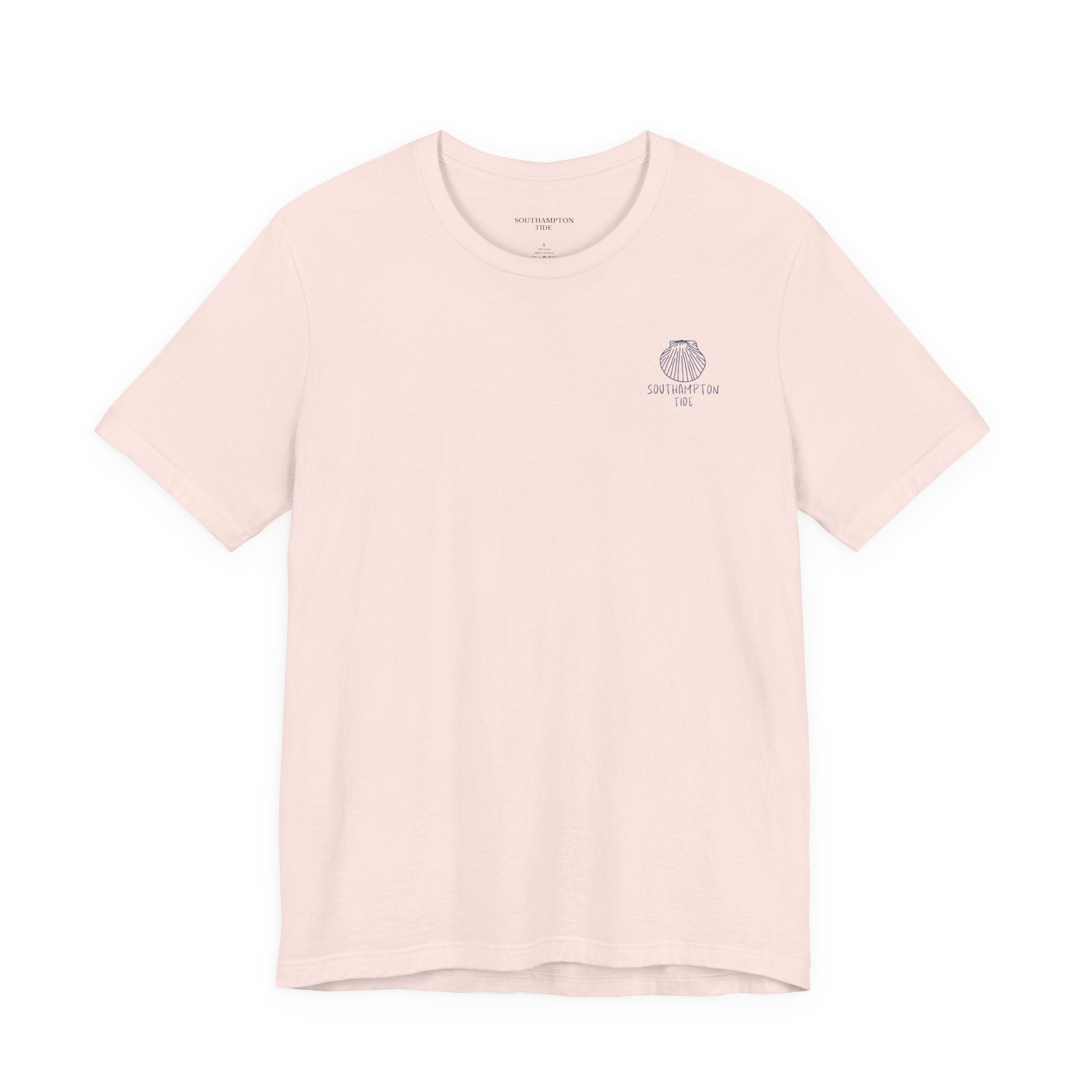 Scallop Shell Southampton Tide Wave Logo T-Shirt | Coastal Surf Badge Tee