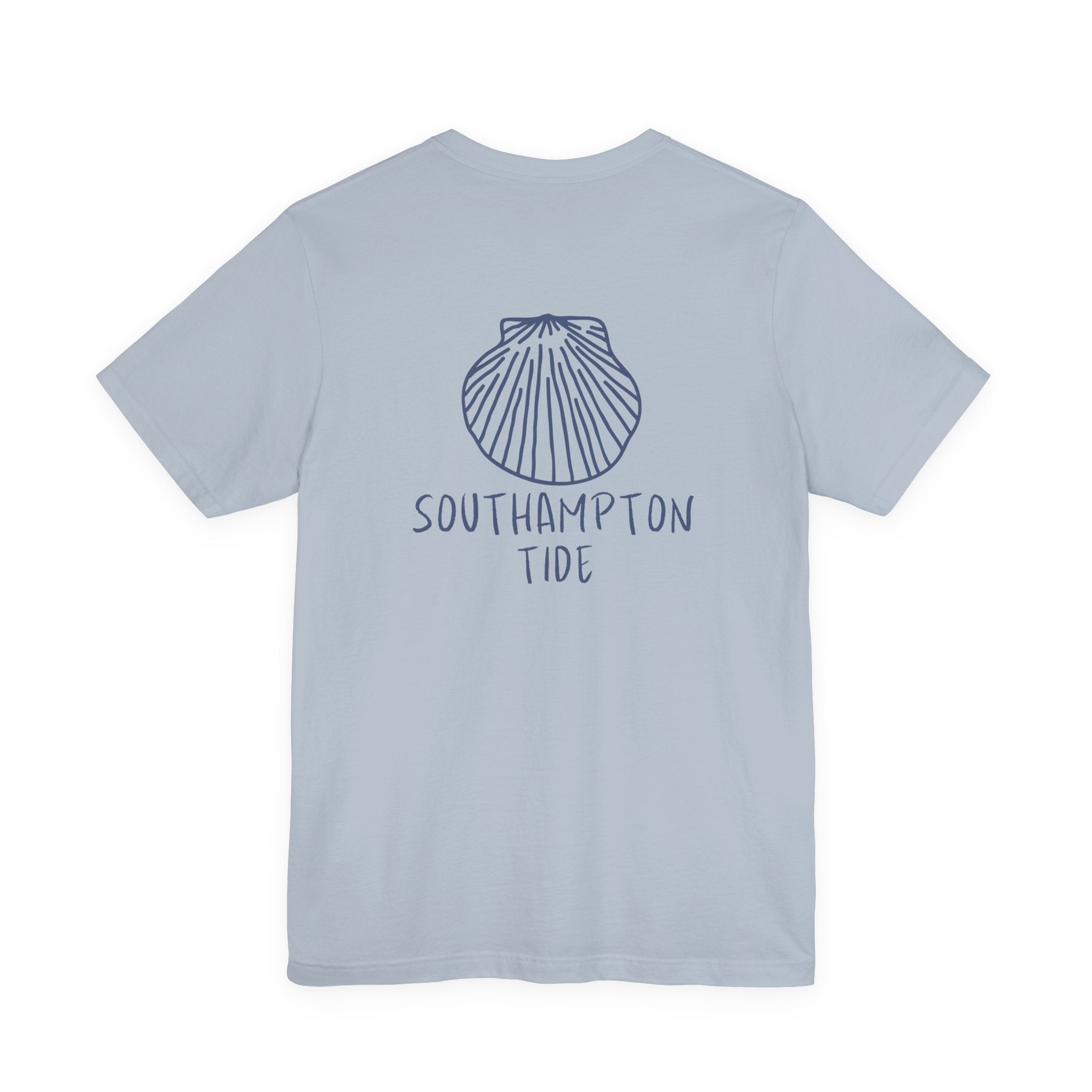Scallop Shell Southampton Tide Wave Logo T-Shirt | Coastal Surf Badge Tee
