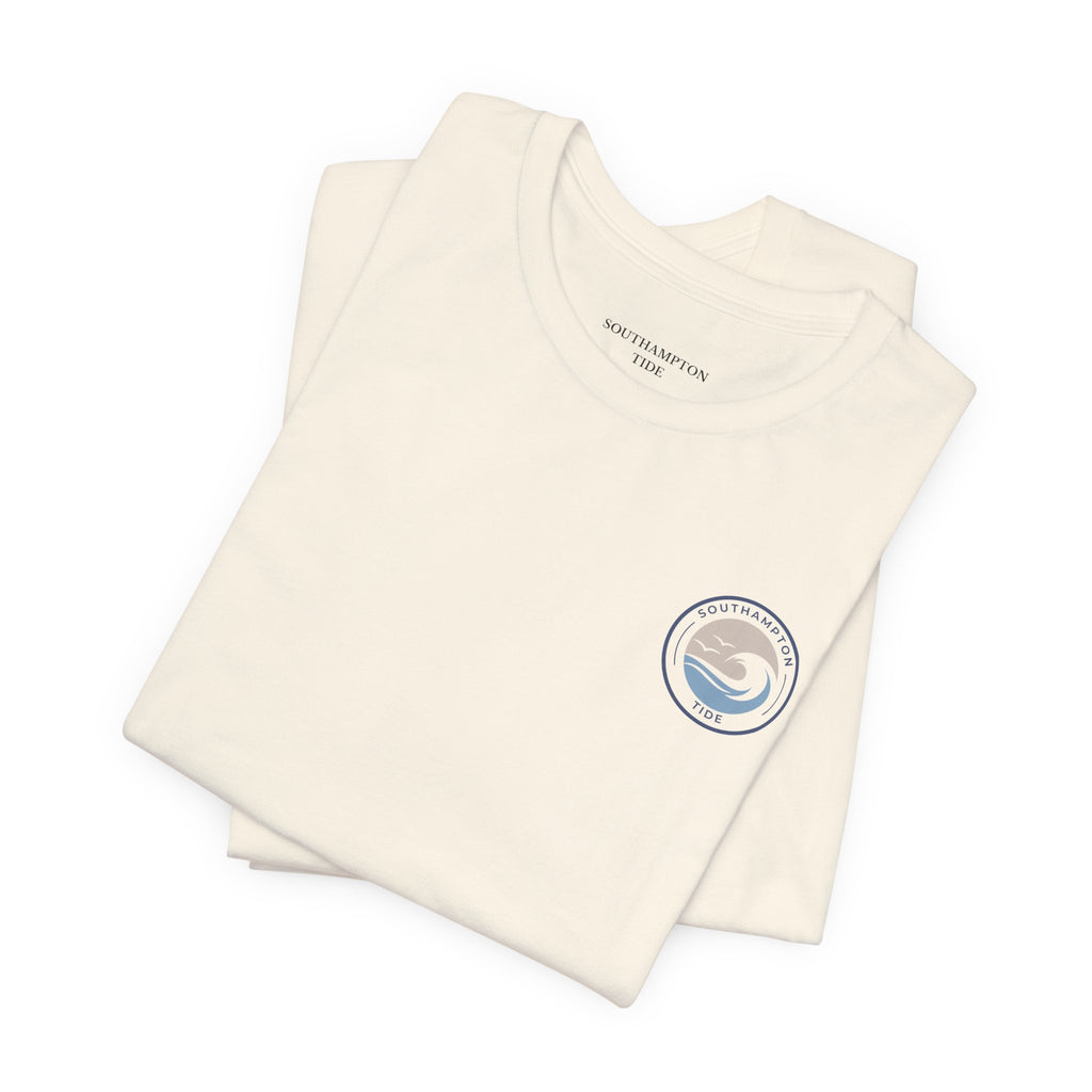 Southampton Tide Wave Logo T-Shirt | Coastal Surf Badge Tee
