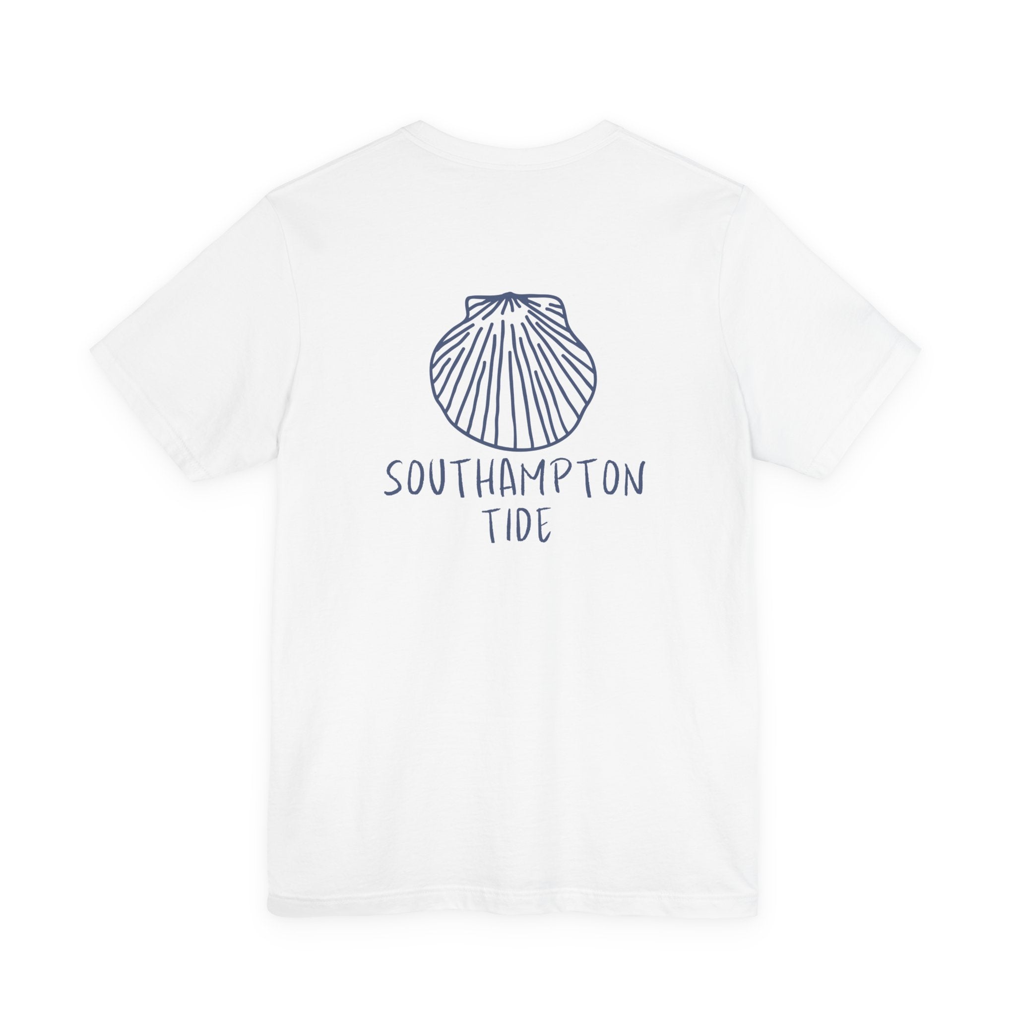 Scallop Shell Southampton Tide Wave Logo T-Shirt | Coastal Surf Badge Tee