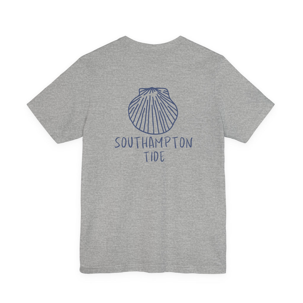 Scallop Shell Southampton Tide Wave Logo T-Shirt | Coastal Surf Badge Tee