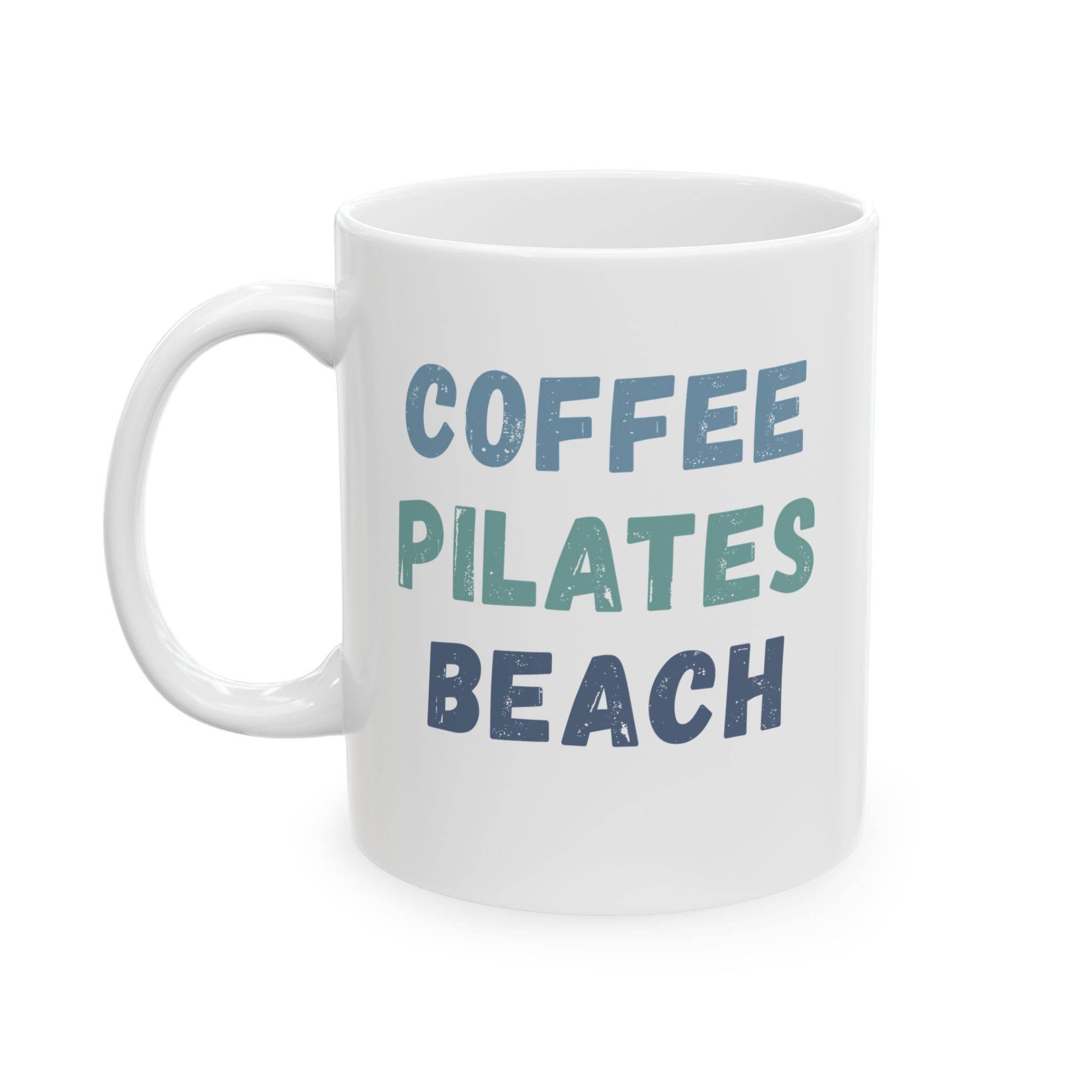 Pilates Coffee mug, Coffee Pilates Beach Mug | Ceramic Coffee Mug Gift for Pilates Lovers 11oz