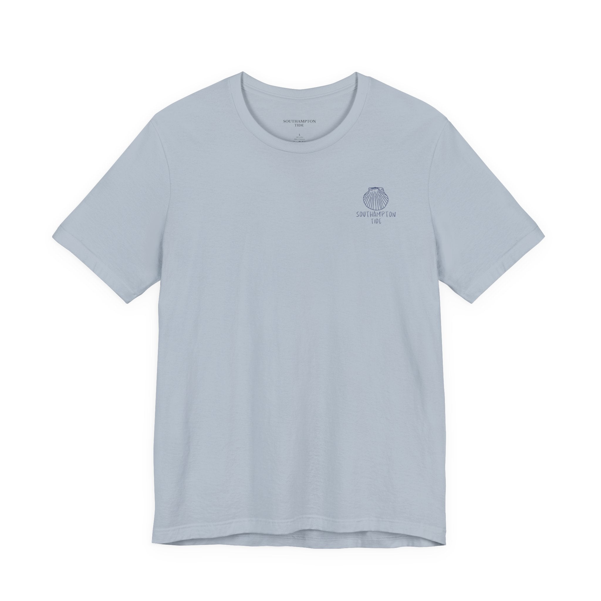Scallop Shell Southampton Tide Wave Logo T-Shirt | Coastal Surf Badge Tee